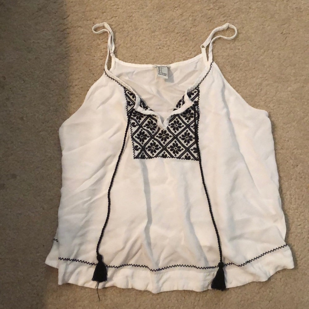 White cute tank top